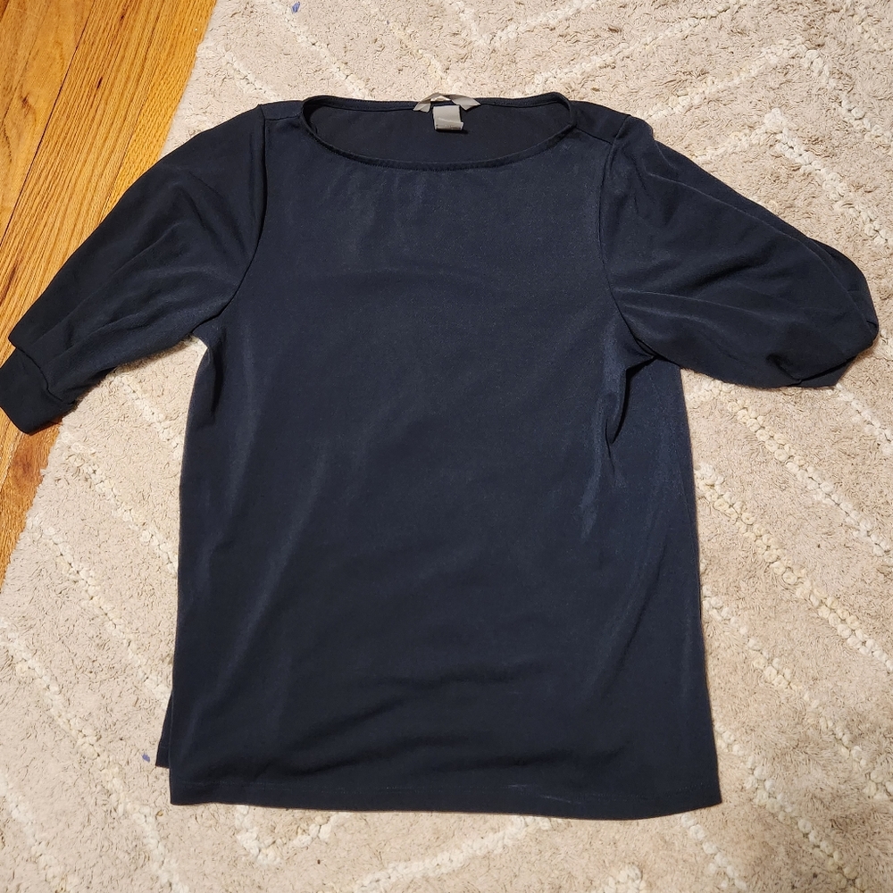 H&M Dark Blue Blouse Size X Small